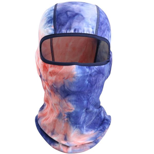 

face scarf tie-dye print balaclava head warm full mask neck gaiter cover bicycle cycling sport climbing running hiking women men bbyonq, Black