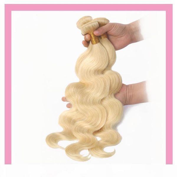 

malaysian 100% human hair 1 piece lot 613# color body wave virgin hair extensions 95-105g piece blonde hair products wefts, Black