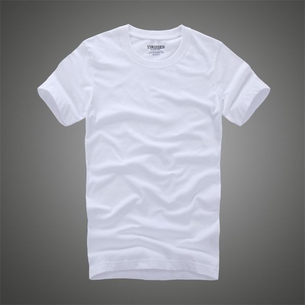 

men tshirt 100% cotton solid color o-neck short sleeve t shirt male 220314, White;black