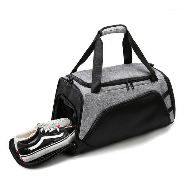 

men oxford travel duffel bag women carry on luggage bag tote large capacity weekender independent shoe pocket gym xa501f1