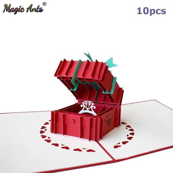 

10 pack valentines day card -up cards anniversary wedding greeting cards with envelope 3d wedding invitations for wife1