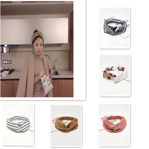 

fashion women girls bohemian band printing retro cross bandage headscarves headwear headband hair a