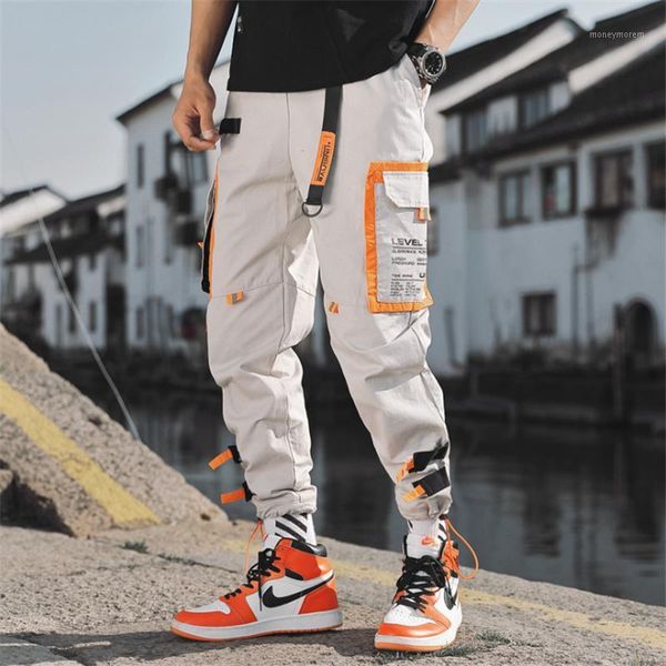 

2021 multi pockets cargo harem jogger pants men hip hop fashion casual track trousers streetwear harajuku hipster sweatpants xxl1, Black