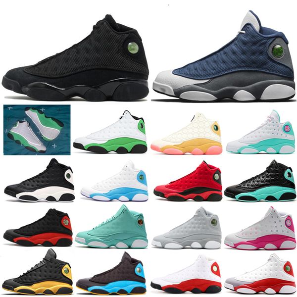 

13 13s mens basketball aurora green black cat flint chicago playground reverse he got game men shoes sneaker trainers 5.5-13, White;red