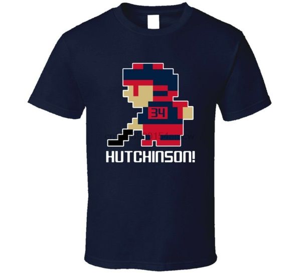 

майкл хатчинсон # 34 tecmo winnipeg хоккей спортсмен фан балахон дизайнеры футболка толстовка