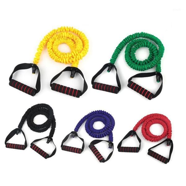 

125cm elastic resistance bands yoga pull rope fitness workout sports bands rally training arm and leg muscle resistance band1