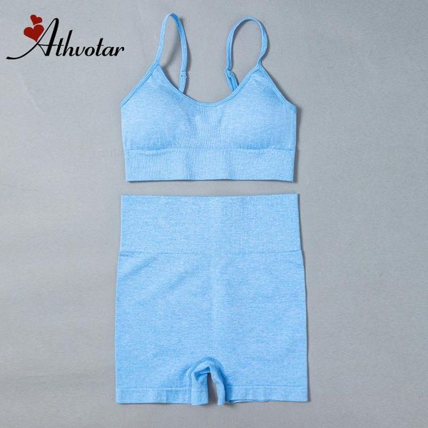 

yoga outfits athvotar women 2pcs seamless gym set sport suit workout clothes -proof bra high waist leggings fitness sports wear, White;red