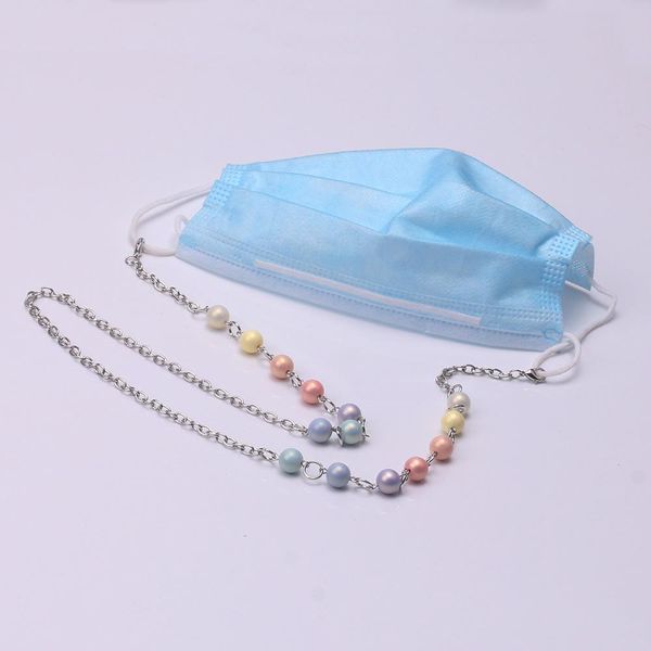 

chic gradient color beads mask rope mask halter strap silver color eyeglasses chain sunglasses chain women jewelry h bbyycf
