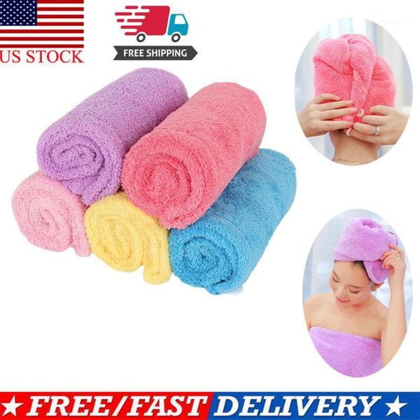 

magic microfiber hair fast drying dryer towel bath wrap hat quick cap turban dry1