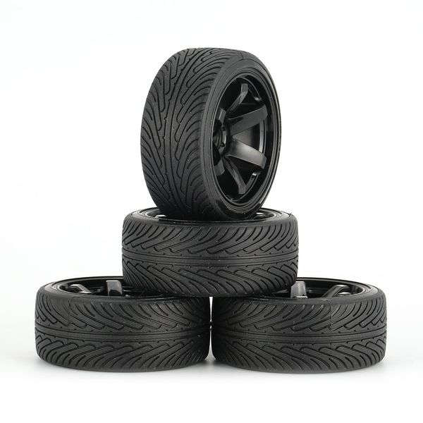 

4pcs 64mm Hard Plastic Rim Tyre Tire Wheel for 1/10 RC Drift Car Model HSP HPI Component Spare Parts RC Accessories