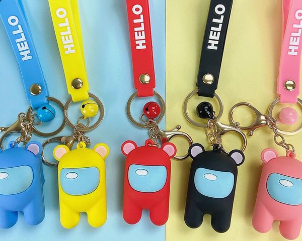 

new game amongus werewolf killing keychain, Silver