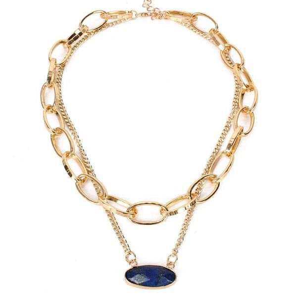 

duftgold new exaggerated multi-layer chains large men necklaces punk fashion gold choker necklace for women jewelry accessories, Silver