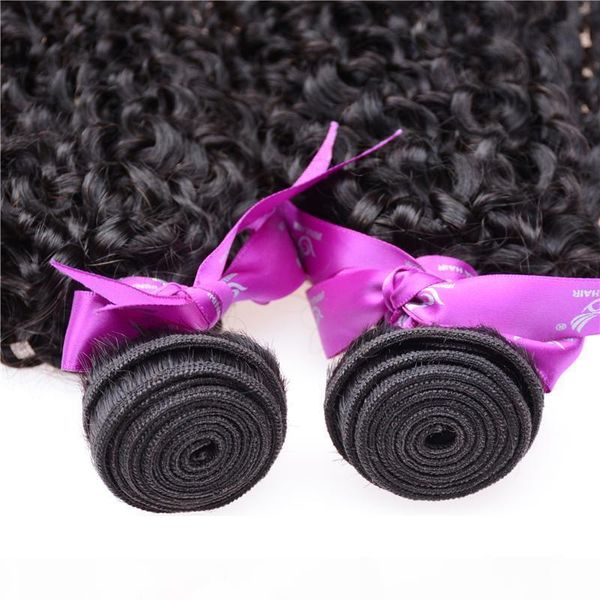 

indian curly virgin hair 7a jerry kinky curly virgin hair brazilian virgin hair tight curly weave 3 or 4 pieces human bundles, Black