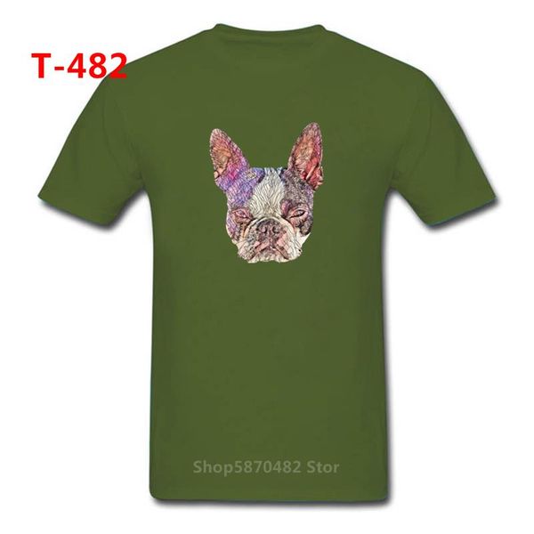 

100% cotton men's arya stark funny t shirts tattooed boston terrier punk dog camisetas mujer tee shirt har sport hooded sweatshirt hood