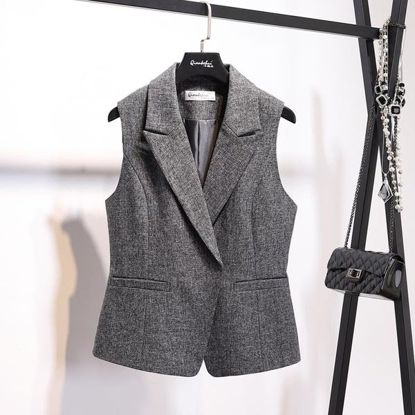 

gray vest professional suit short vest female spring and autumn coat women jacket womens, Black;white