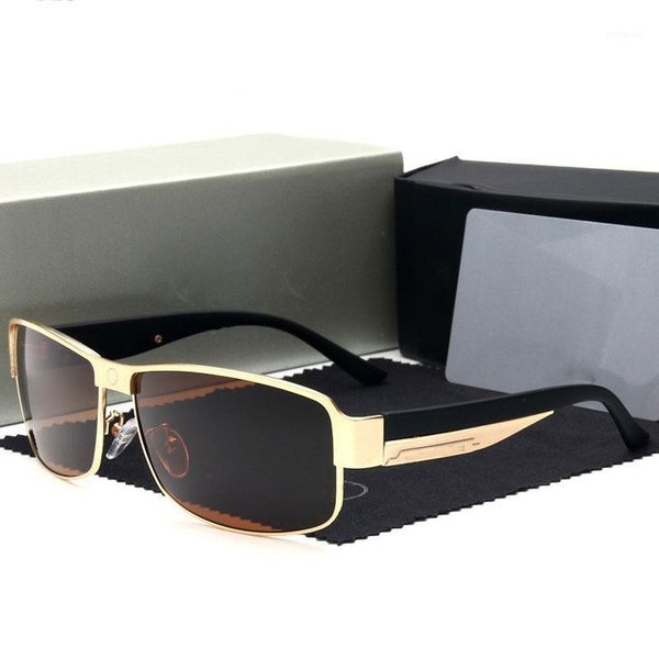 

sunglasses fashion have logo men polarized driving mirrors coating points frame eyewear male sun glasses uv400 7481, White;black