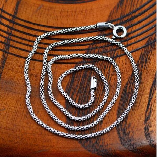 

chains pure s925 sterling silver necklace men's snake link chain stamp