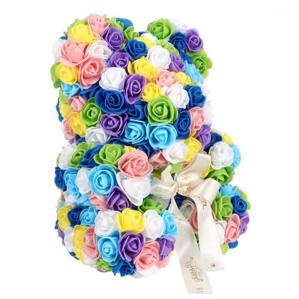 

rose flower bear ornament for wedding valentine's day bridal shower anniversary1