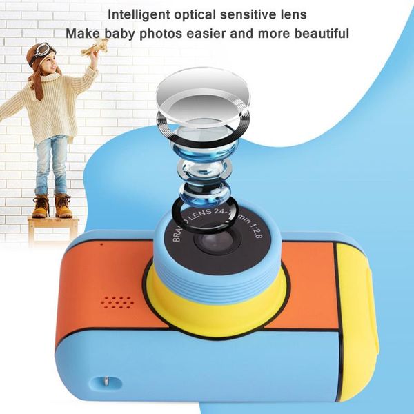 

digital cameras children mini camera 2.4 inch screen dual lens toy holiday po video christmas gift hd