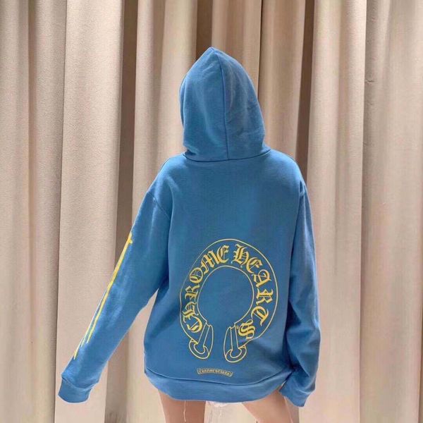 

autumn and winter new ch crosin couple fashion casual printed hooded sweater meef, Black