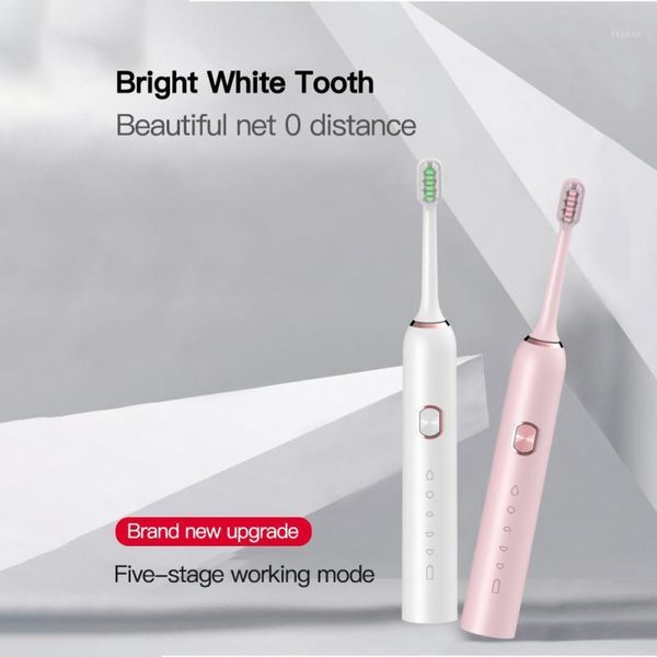 

smart electric toothbrush usb rechargeable ultrasonic waterproof automatic tooth brush washable powerful1