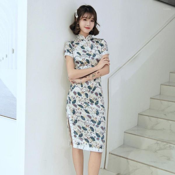 

plus size 3xl chinese dresses cheongsam modern lace trim female silk chinese style qipao dress elegant traditional clothing1, Red