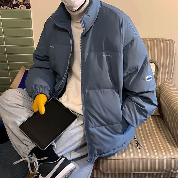 

coat men's jacket winter 2020 loose korean leisure crosin sweater trend cotton padded clothes, Black