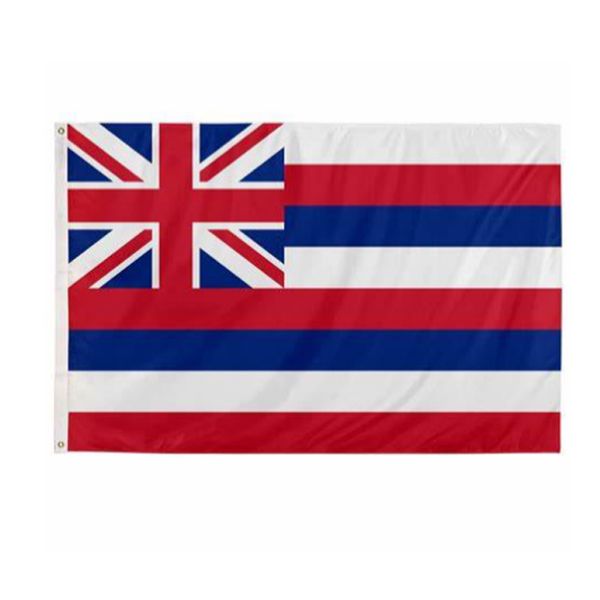 US America Hawaii State Flags 3'X5'ft 100D poliestere all'aperto spedizione gratuita di alta qualità con due anelli di tenuta in ottone