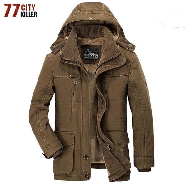 

new 2020 brand thick winter parkas men warm cotton-padded jacket men fleece with fur parkas hombre invierno plus size 6xl 7xl1, Black