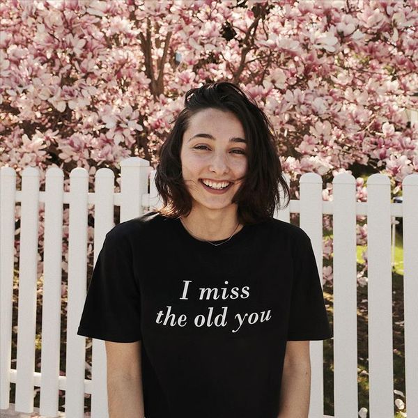 

i miss the old you t shirt women funny letter print black t shirt summer vintage style feminist shirt clothing camiseta, White