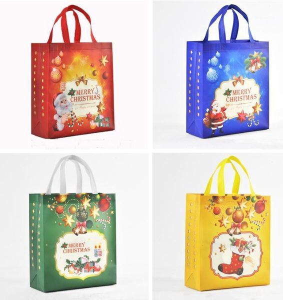 

gift wrap non-woven holiday bags reusable christmas handbag holders tote xmas party favor bag present large size lin43941