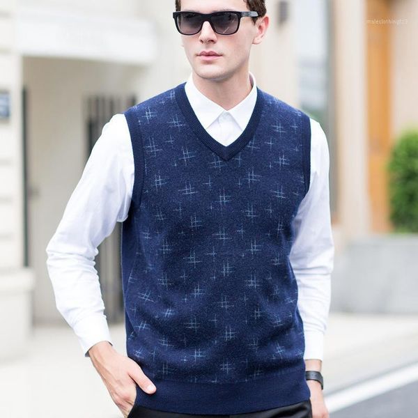 

man winter pure wool sweater casual computer knitted v-neck vest, sleeveless size s m  xl xxl1, Black;white