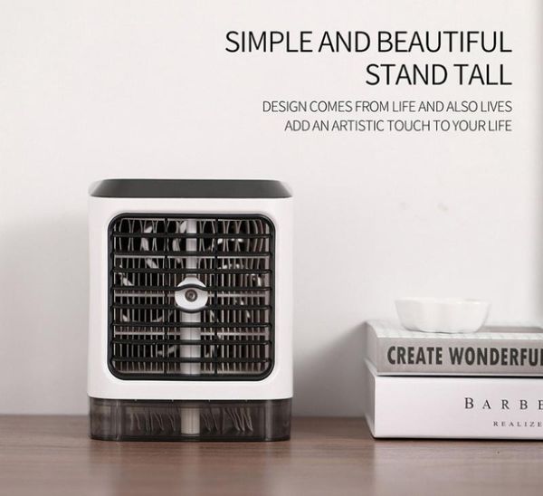 

air cooler arctic air mini portable conditioner 7 colors light conditioning humidifier purifier usb deskcooler fan