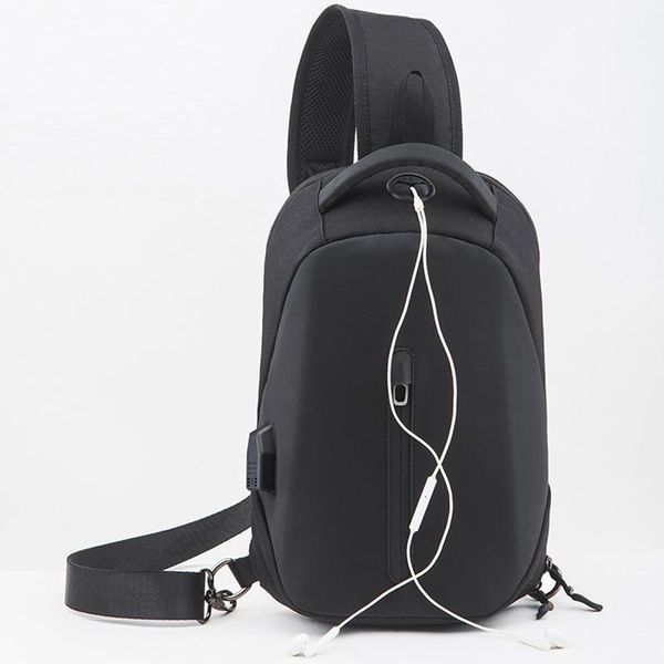 

waist bags usb charger crossbody anti-theft chest pack summer short trip messengers bag water repellent shoulder casual 20211