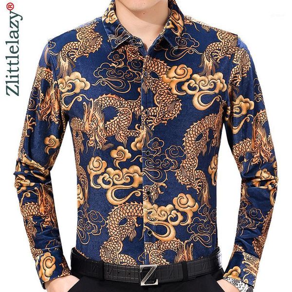 

2020 brand casual luxury hawaiian long sleeve slim fit men shirt streetwear social dress autumn shirts mens fashions jersey 92341, White;black