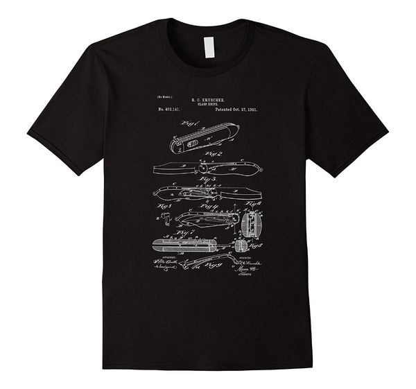 

fashion men t-shirt pocket knife collector vintage patent art t-shirt tee summer tee shirt sport hooded sweatshirt hoodie