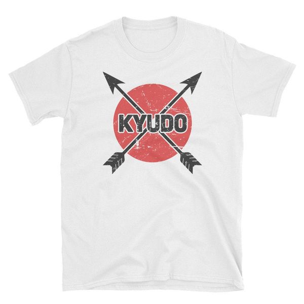 

sport kyudo t shirt (unisex) japanische bogenschieen yumi bogen & pfeil shirt rising sun