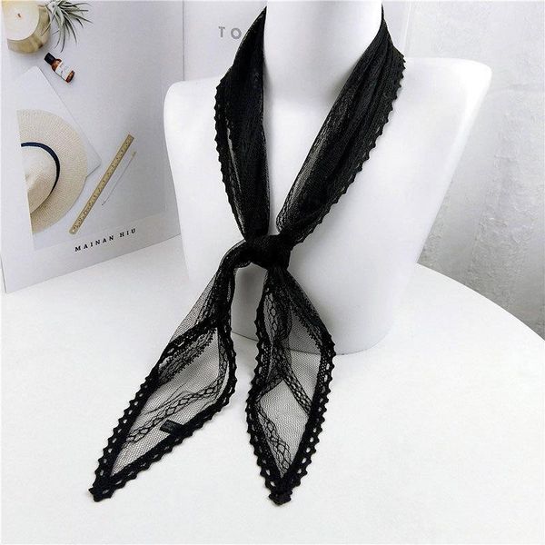 

scarves diamond lace solid wave edge scarf for women in spring and autumn, Blue;gray