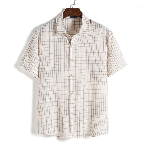 

men shirt men short sleeve shirt plaid casual summer short sleeve hip hop holiday beach entertainment 1, White;black