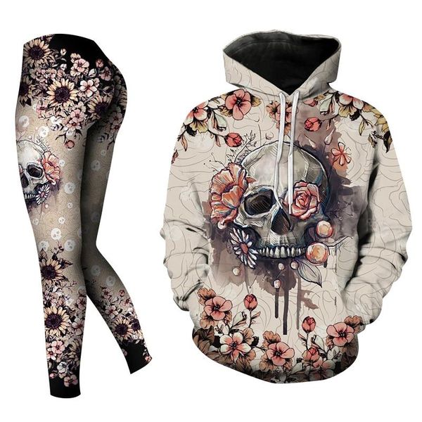 

women sweatshirt and sweatpants sets halloween fashion printing tracksuit set casual long sleeve pullovers set autumn sportwear, Gray