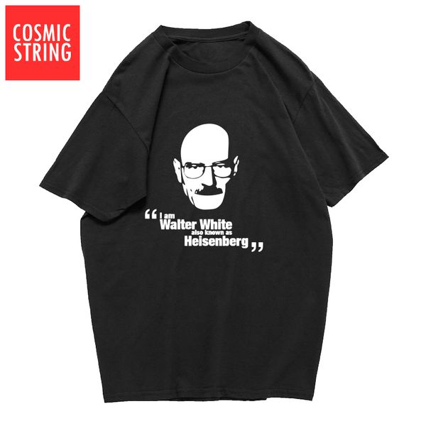 

спорт космического string 100% качество хлопка верхнего вальтер белых печати мужчины тенниска вскользь гейзенберг мужчина тенниски прохладно