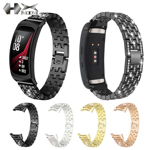 

suitable for gear fit2 pro samsung smart bracelet drilling metal stainls steel alloy watch band