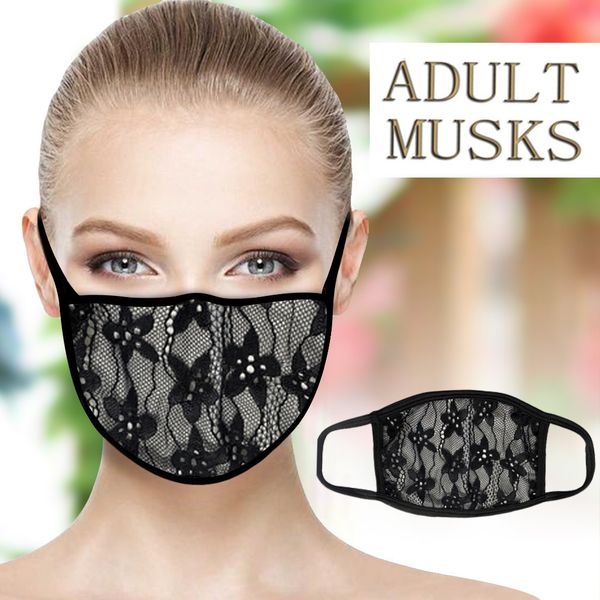 

dust-proof reusable breathable lace washable printed protective creative design gorgeous printing whimsy face mask