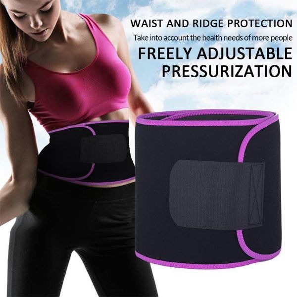

waist support sweat belt rubber portable sport goods protection yoga1, Black;gray