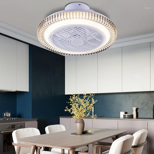 

electric fans smart ceiling fan with lights remote control bedroom decor ventilator lamp air invisible blades retractable silent1