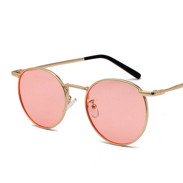 

lens metal frame sunglasses retro woman clear yellow black male mirror sun glasses round gold polarized uv400 driver goggles