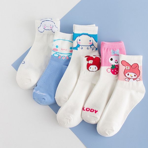 

harajuku casual sock cinnamoroll baby cinnamoroll woman boat casual ladies soft creative socks cotton spring calcetines y201009, Pink;yellow