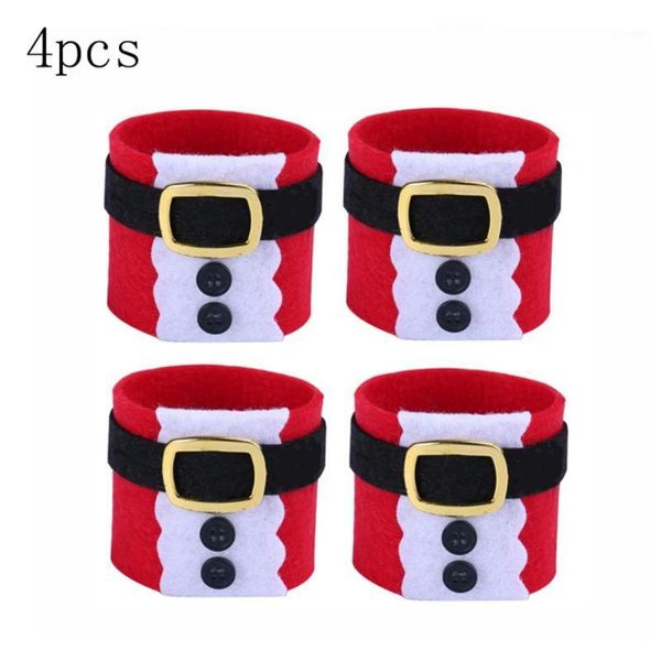 

set of 4pcs cute santa napkin ring napkin buckle for christmas decoration for wedding holidays parties1