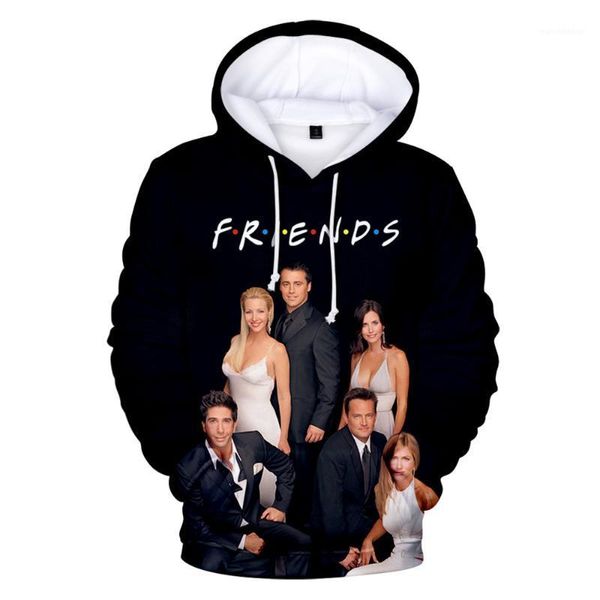 

fashion warm tv sitcom friends 3d hoodies men/women and inexpensive sweatshirts friends 3d boy/girl hoodie big size1, Black