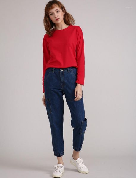 

high waist blue straight thin loose casual elastic jeans bf femme women trousers streetwear plus size 3xl 4xl 5xl overalls girls1